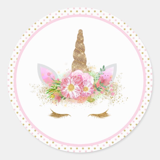 Enhörning Ansikte Klistermärken (Framsida)