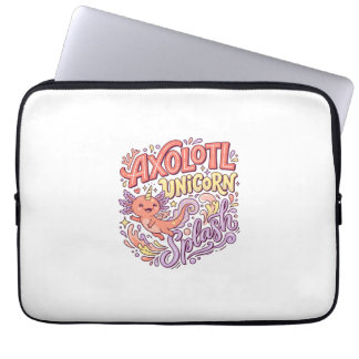 Enhörning Axolotl Enhörning Splash Whimsical Vit B Laptop Fodral