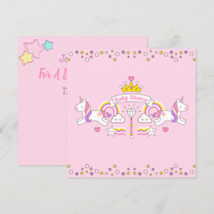 Enhörning Baby Shower Inbjudan