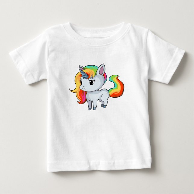 Enhörning Baby T-Shirt (Framsida)