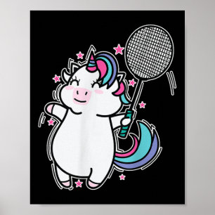 Enhörning Badminton Poster