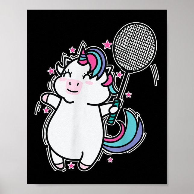 Enhörning Badminton  Poster (Framsidan)