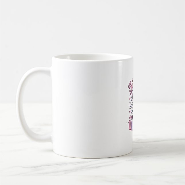 Enhörning Bara en Tjej Som älskar Enhörningar Vit  Kaffemugg (Vänster)
