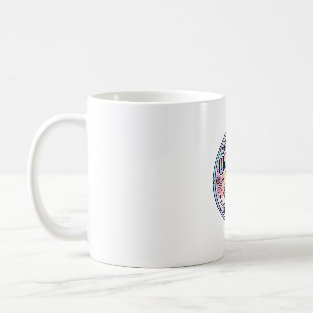 Enhörning Basket Enhörning Studs Rolig T-Shirt Gra Kaffemugg (Vänster)
