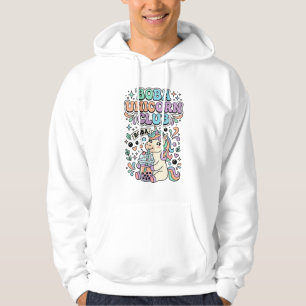 Enhörning Boba Enhörning Klubb Kawaii Typografi De Hoodie