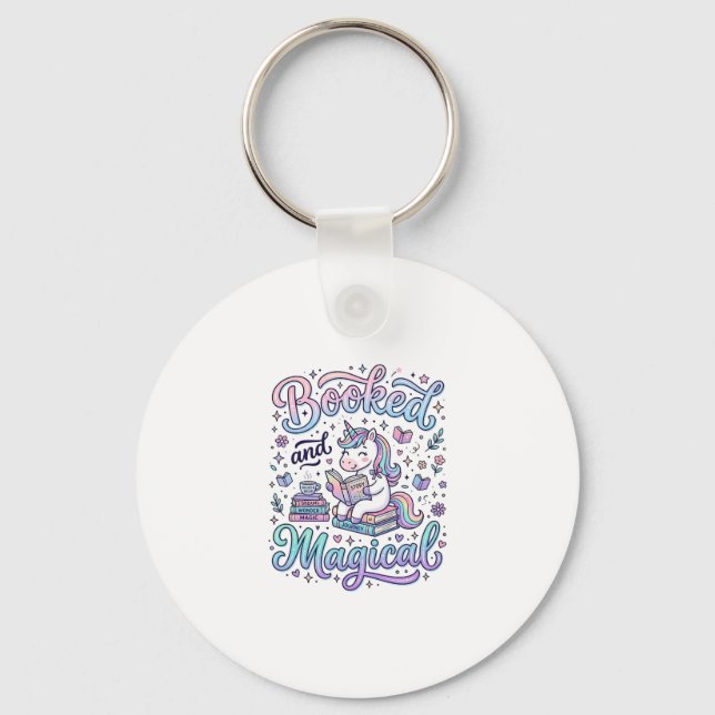Enhörning Bokad och Magisk Gåvaidé Typografi De Nyckelring (Framsida)