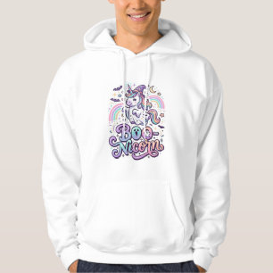 Enhörning Boo-enhörning Premium Vektor Vektor Desi Hoodie