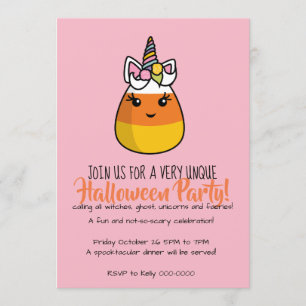 Enhörning Candy Corn Inbjudan ~ EnhörningCandy!
