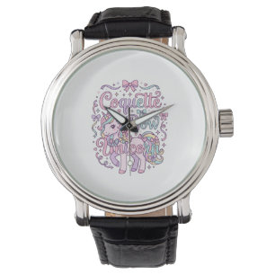 Enhörning Coquette Bow Enhörning Söt Pastell Grafi Armbandsur