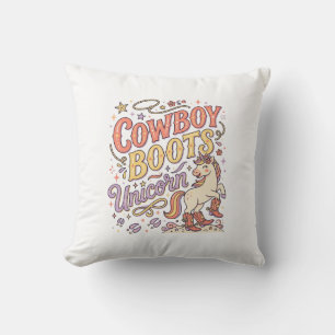 Enhörning Cowboy Stövlar Enhörning Whimsical Zazzl Kudde