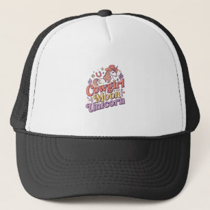 Enhörning Cowgirl Måne Enhörning Whimsical Merch D Keps