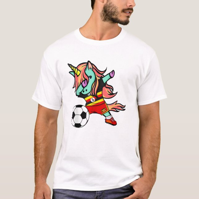 Enhörning Dab Uganda fotbollströja Ugandisk fotbol T Shirt (Framsida)
