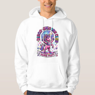 Enhörning Disco Unicorn Club Kommersiell Tröja Gra Hoodie