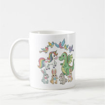 Enhörning & Drak Barn Mugg