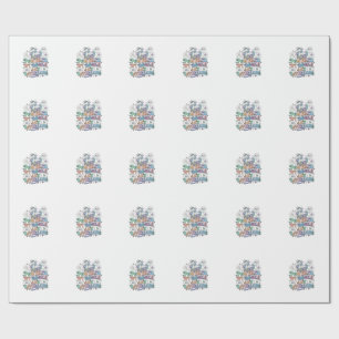 Enhörning Driven av Böcker och Dagdrömmar Kawaii V Presentpapper