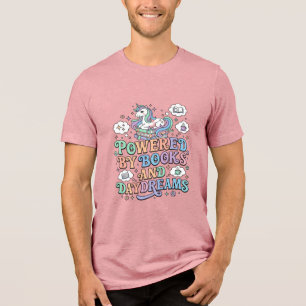 Enhörning Driven av Böcker och Dagdrömmar Kawaii V T Shirt
