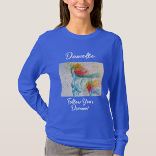 Enhörning Enhörningar Regnbåge Följ Dina Drömmar F T Shirt
