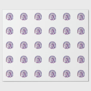 Enhörning experimenterar med gnistrande reklamklip presentpapper