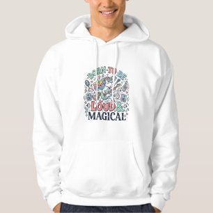 Enhörning Född att Vara Hög och Magisk Original Vi Hoodie