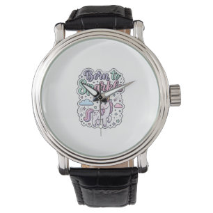 Enhörning Född för att Glänsa Grafisk Design Merch Armbandsur