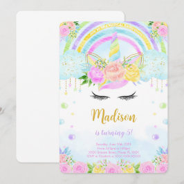 Enhörning Födelsedagsinbjudningar Inbjudningar