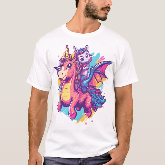 Enhörning för drakryttare (1) t shirt (Framsida)