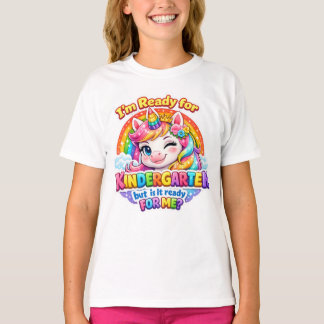 Enhörning för förskoleklass Första skoldagen Flick T Shirt