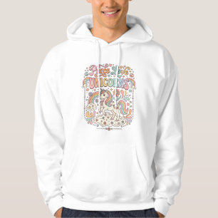 Enhörning Fred Kärlek Enhörningar Bedårande Vektor Hoodie