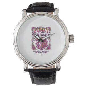Enhörning Funky och Fantastisk Stilfull Zazzle Des Armbandsur