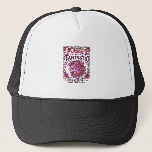Enhörning Funky och Fantastisk Stilfull Zazzle Des Keps (Framsida)