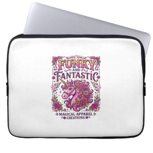 Enhörning Funky och Fantastisk Stilfull Zazzle Des Laptop Fodral