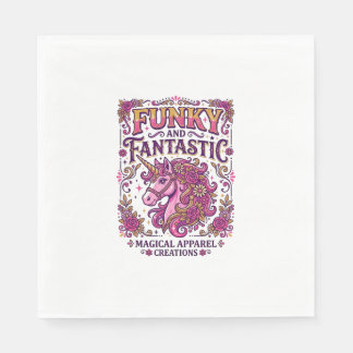 Enhörning Funky och Fantastisk Stilren Zazzle Desi Pappersservett