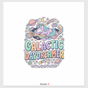 Enhörning Galaktisk Dagdrömmare Kawaii Klistermärk Klistermärken