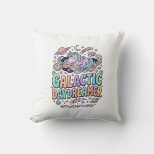 Enhörning Galaktisk Dagdrömmare Kawaii Klistermärk Kudde