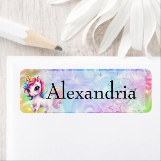 Enhörning Glans Returadress Etikett