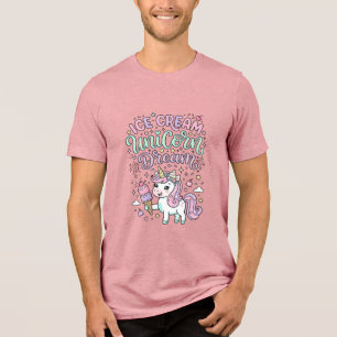 Enhörning Glass Enhörning Dröm Söt Pastell Produkt T Shirt