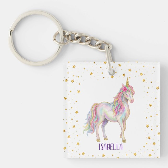 Enhörning Glitter Flickor Födelsedag (Framsidan)