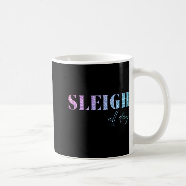 Enhörning Glitter Släd All Day Jul  Kaffemugg (Höger)