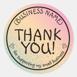 Enhörning Glitter Tack För Stödet Liten Företag Runt Klistermärke