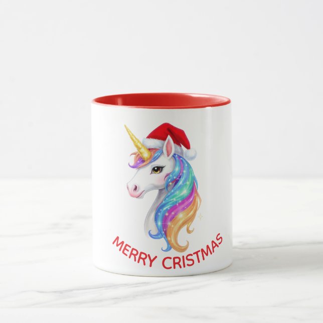Enhörning God Jul Design Mugg (Center)