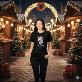 Enhörning God Jul Design T Shirt