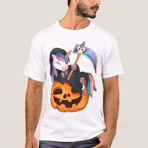 Enhörning Halloween Säkerhets Kostym Dotter Pumpa T Shirt