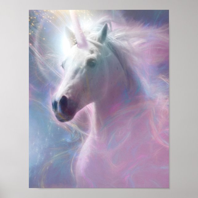 Enhörning Häst SHAFIRE Poster (Framsidan)
