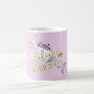 Enhörning Havsfrö Modern Trend Tro på Mirakler Kaffemugg