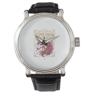Enhörning i blom stilfull Zazzle-design_1 Armbandsur