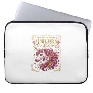 Enhörning i blom stilfull Zazzle-design_1 Laptop Fodral