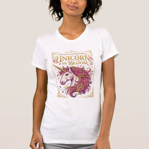 Enhörning i blom stilfull Zazzle-design_1 T Shirt