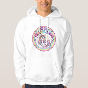 Enhörning I Min Gnistrande Era Rolig Utskrift på B Hoodie