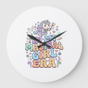 Enhörning I Min Magiska Flickas Era Kawaii Klister Stor Klocka