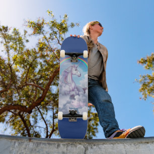 Enhörning i molnen mini skateboard bräda 18,5 cm